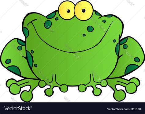 Fat frog cartoon mascot character Royalty Free Vector Image