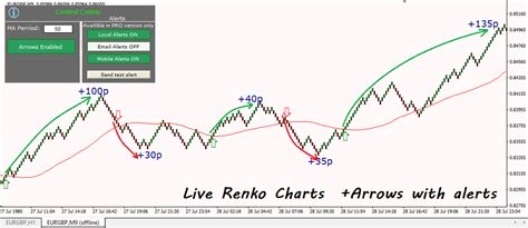 Renko Charts Indicator PRO for MetaTrader 4 trading