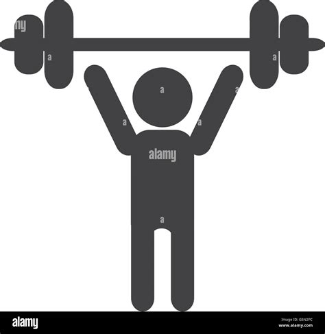 The silhouette of a man weight lifting hi-res stock photography and images - Alamy