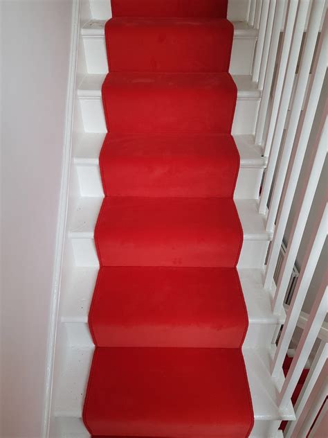 Red Stair Carpet Runner In Hackney | The Flooring Group