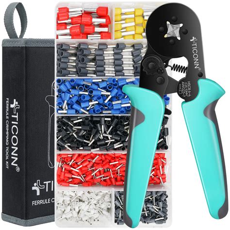 Buy TICONN Ferrule Crimping Tool Kit with 1200PCS Ferrules Insulated ...