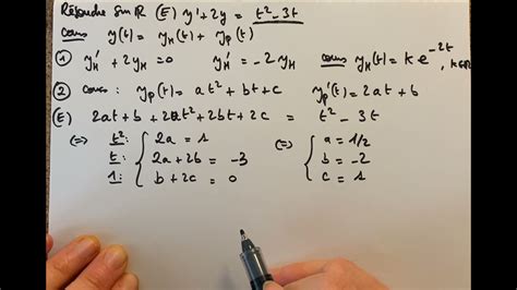 L1 Analyse : équation différentielle linéaire ordre 1 avec 2d membre ...