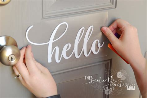 See how you can create vinyl decals! I make a removable hello decal for my front door and a ...