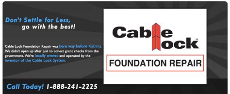 Cable Lock Foundation Repair, Home Shoring and Lifting, New Orleans, Baton Rouge, Lafayette