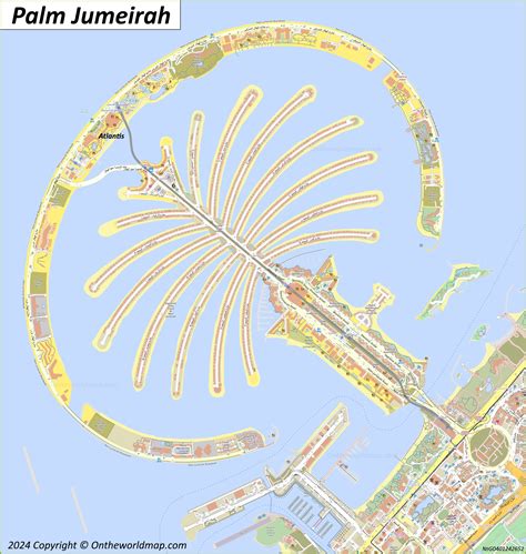 Palm Jumeirah Map - Dubai - Ontheworldmap.com