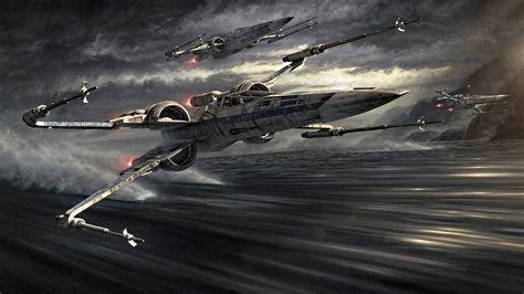 Star Wars Episode The Force Awakens X Wing Artwork By Jerry Hd Wallpapers For Desktop ...