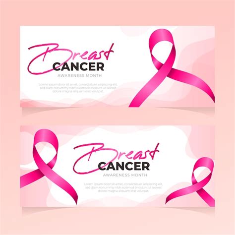 Free Vector | Breast cancer awareness month banner