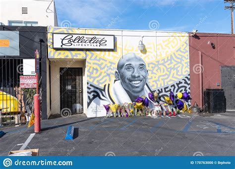 A Mural To Honor NBA Legend Kobe Bryant Editorial Image - Image of ...