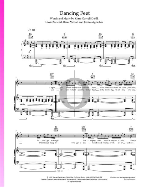 Dancing Feet (Kygo, DNCE) Piano Sheet Music - OKTAV