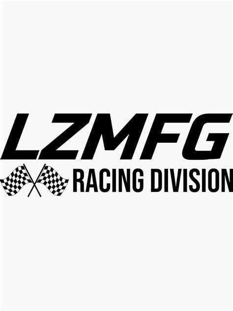 "LZMFG Racing Division - Adam LZ" Sticker for Sale by Lovetocelebrate | Redbubble