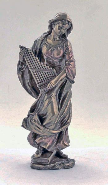 St. Cecilia Statue, Resin, 8.5", Bronzed, # 97197