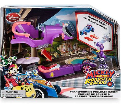 Disney Mickey Roadster Racers Daisy Duck Exclusive Transforming Pullback Racer Damaged Package ...