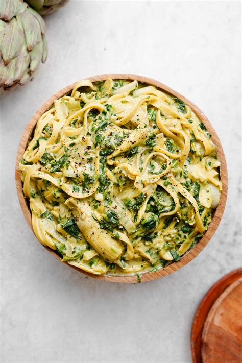 Vegan Spinach Artichoke Pasta - The All Natural Vegan