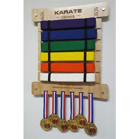 Personalized Martial Arts Belt Display