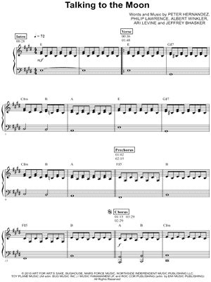 "Talking to the Moon" Sheet Music - 37 Arrangements Available Instantly - Musicnotes