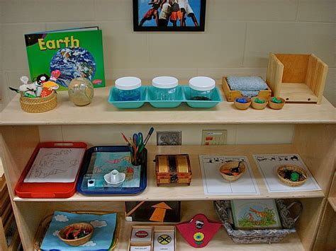 Culture Shelf in Montessori Classroom