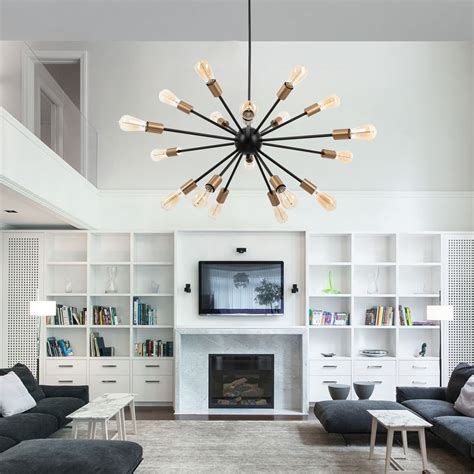 Modern Mid-Century Sputnik Chandelier Ceiling Fixture 18 Lights for ...