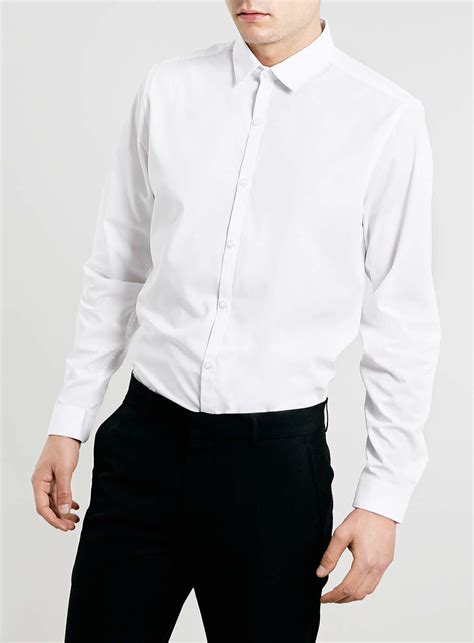 Topman White Long Sleeve Smart Shirt in White for Men | Lyst