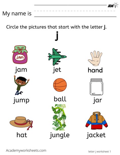 Letter J Sound Worksheets | Images and Photos finder