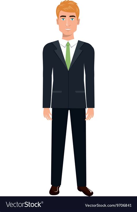 Businessman in elegant suit cartoon Royalty Free Vector