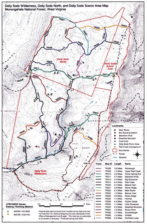 Dolly Sods Wv Map