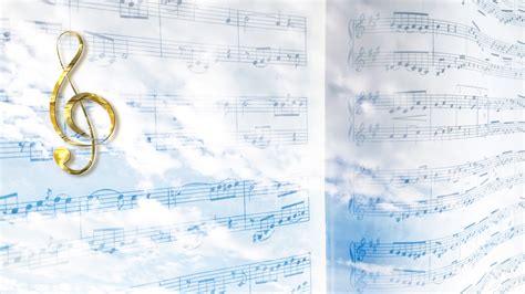 Heavenly Music With Clef Free Stock Photo - Public Domain Pictures