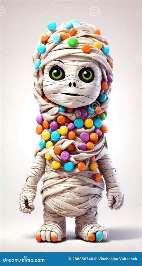 Cute Cartoon Halloween Mummy Stock Illustration - Illustration of ...