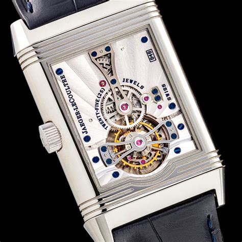 JAEGER-LECOULTRE, LIMITED EDITION PLATINUM TOURBILLON REVERSO, NO. 328/ ...