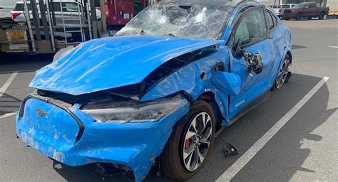 This Is What A Wrecked Ford Mustang Mach-E Looks Like | Carscoops