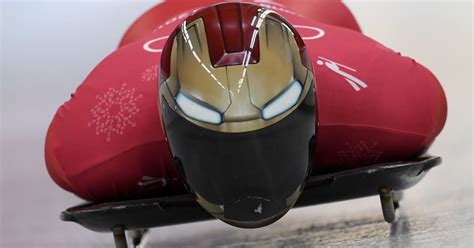 South Korean Skeleton racer shows off a marvelous Iron Man-inspired helmet - Inside the Magic