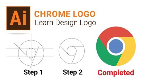 How to make Chrome Logo - logo design Illustration - Adobe illustrator ...