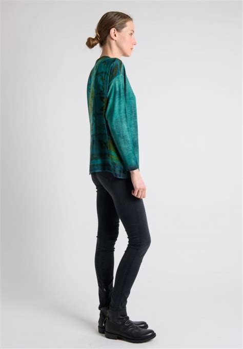 Avant Toi Cashmere Sweater with Silk Back in Emerald | Santa Fe Dry Goods . Workshop . Wild Life