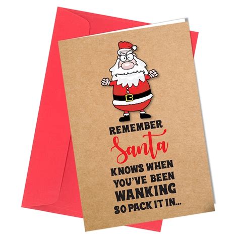 Funny Santa Card - Etsy