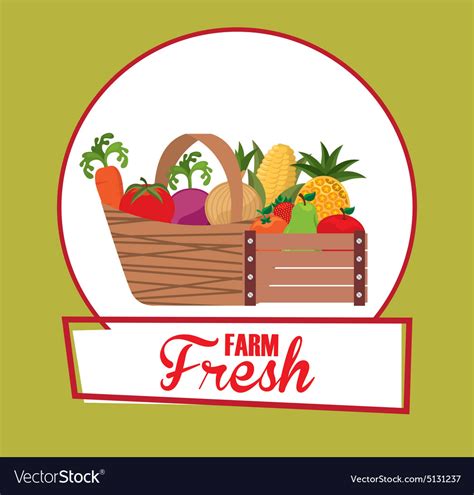 Farm fresh Royalty Free Vector Image - VectorStock