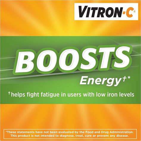 Vitron-C Iron Supplement Plus Vitamin C Coated Tablets 60 ct (6 Pack)