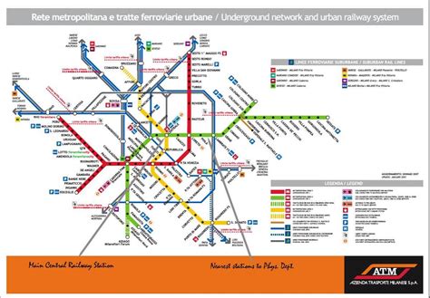 Milan train station map - Milano train station map (Lombardy - Italy)