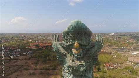 Aerial view statue hindu god garuda wisnu kencana Statue, Bali. Statue ...