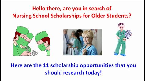 11 Nursing School Scholarships for Older Students You Can Apply For! - YouTube