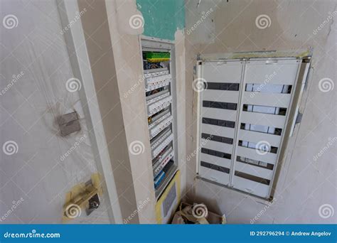 Electric System in Cabinet Building System Stock Photo - Image of ...