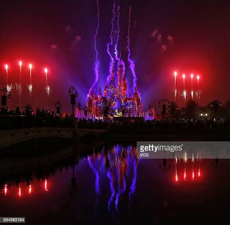 Fireworks And Light Show Rehearsal In Shanghai Disneyland Photos and ...