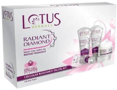 Lotus Herbals RADIANT DIAMOND Cellular Radiance FACIAL KIT 170 g ...