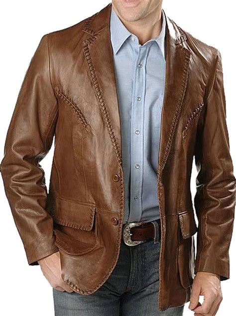 Designers Mens Leather Blazer | Lambskin leather blazer, Mens leather ...