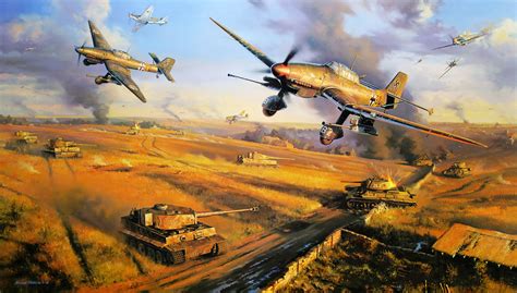 WW2 Aircraft Painting: German Tank Art