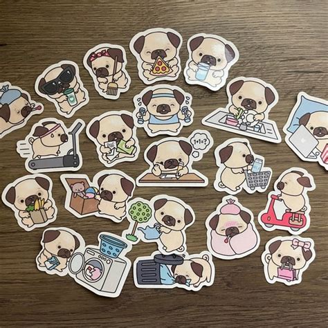 Pug Sticker Pack - Etsy