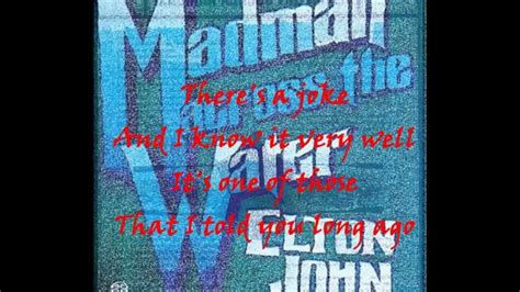 Elton John - Madman Across the Water (1971) With Lyrics! | Cool lyrics ...