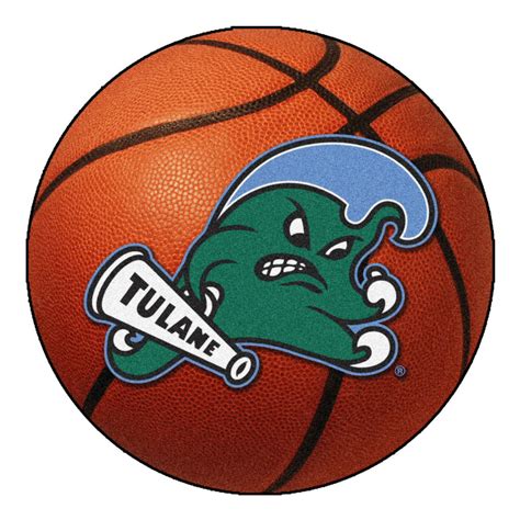 27" Tulane University Basketball Style Round Mat - Floor Rug - Area Rug