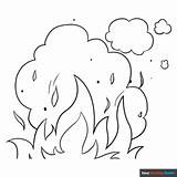Flames And Smoke Coloring Page  Easy Drawing Guides sketch template