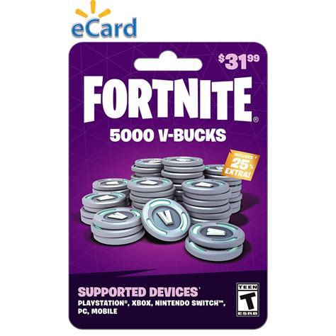 Fortnite 5000 V-Bucks Gift Card Code Only (NO CD/DVD) | ubicaciondepersonas.cdmx.gob.mx