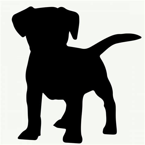 Dog Silhouette White Wall Decal - WallMonkeys.com