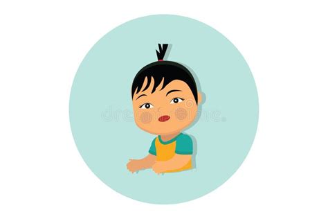 Baby Girl with Red Chubby Cheeks Stock Vector - Illustration of milk, icon: 217944298